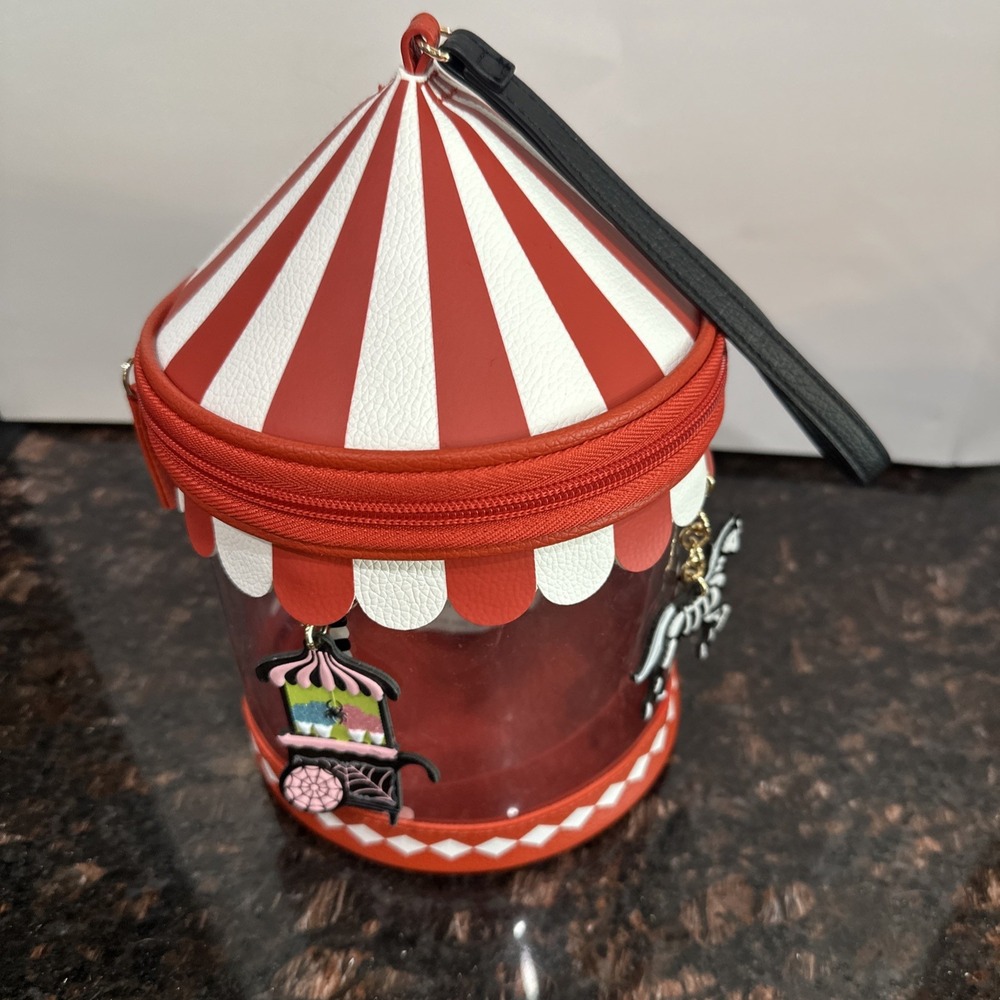 Bath & Body Works Halloween 2026 CAROUSEL TENT Wristlet Clear Purse Zip Bag NWT - Picture 5 of 9